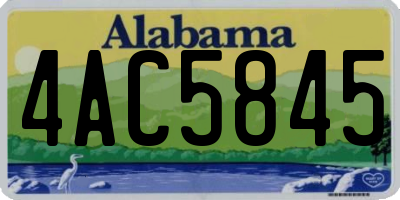 AL license plate 4AC5845