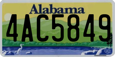 AL license plate 4AC5849