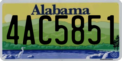AL license plate 4AC5851