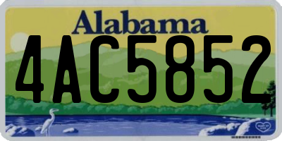 AL license plate 4AC5852