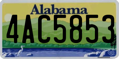 AL license plate 4AC5853