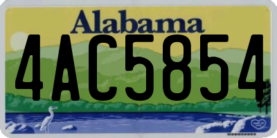 AL license plate 4AC5854