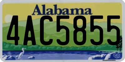 AL license plate 4AC5855