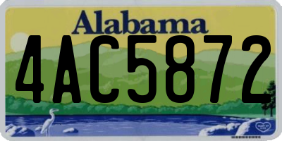 AL license plate 4AC5872