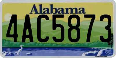AL license plate 4AC5873