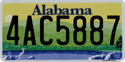 AL license plate 4AC5887