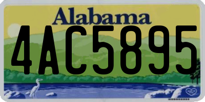 AL license plate 4AC5895