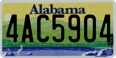 AL license plate 4AC5904