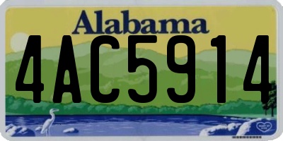 AL license plate 4AC5914