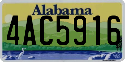 AL license plate 4AC5916