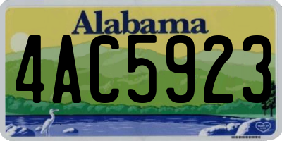 AL license plate 4AC5923