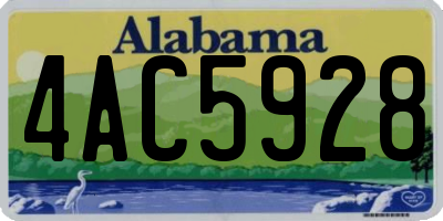 AL license plate 4AC5928