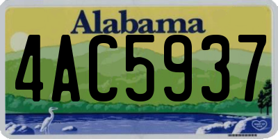 AL license plate 4AC5937