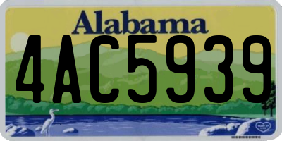 AL license plate 4AC5939