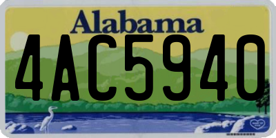AL license plate 4AC5940