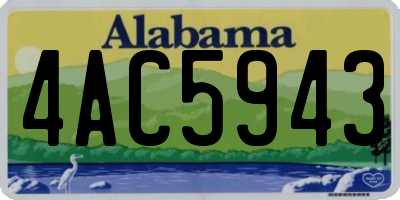 AL license plate 4AC5943