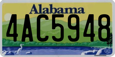 AL license plate 4AC5948