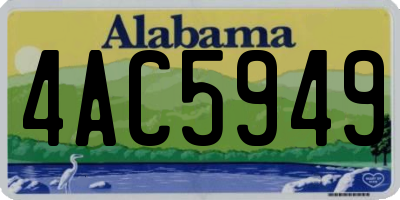 AL license plate 4AC5949