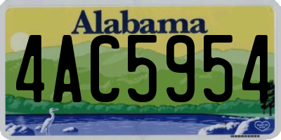 AL license plate 4AC5954
