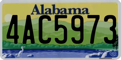 AL license plate 4AC5973