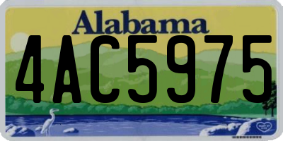 AL license plate 4AC5975