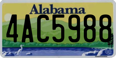 AL license plate 4AC5988