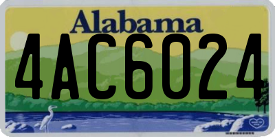 AL license plate 4AC6024