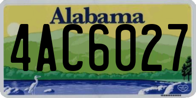 AL license plate 4AC6027