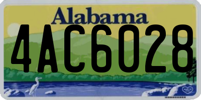 AL license plate 4AC6028