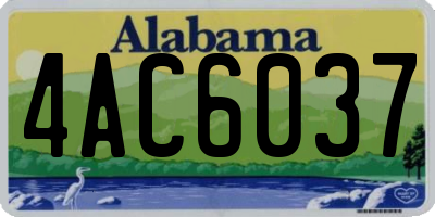 AL license plate 4AC6037