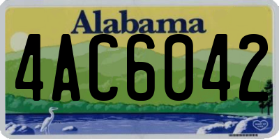 AL license plate 4AC6042