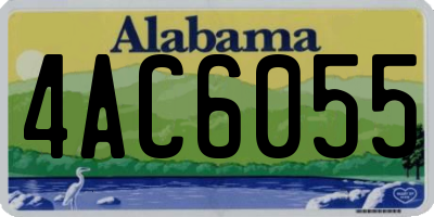 AL license plate 4AC6055