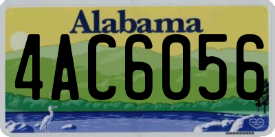 AL license plate 4AC6056