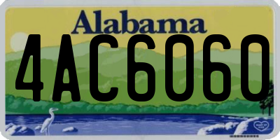 AL license plate 4AC6060