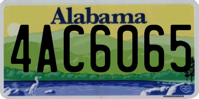 AL license plate 4AC6065
