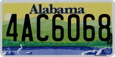 AL license plate 4AC6068