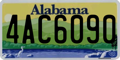 AL license plate 4AC6090