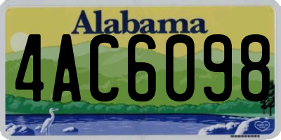 AL license plate 4AC6098