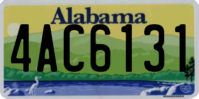 AL license plate 4AC6131