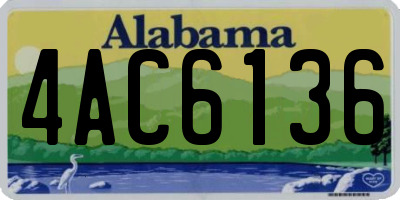 AL license plate 4AC6136