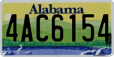 AL license plate 4AC6154