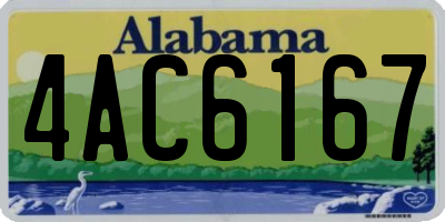 AL license plate 4AC6167