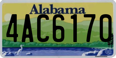 AL license plate 4AC6170