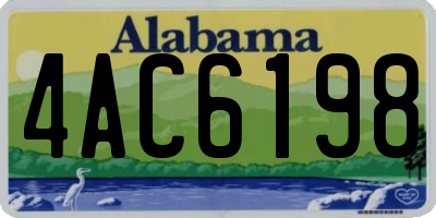AL license plate 4AC6198