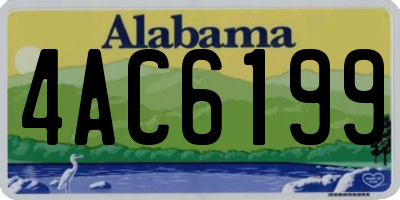 AL license plate 4AC6199