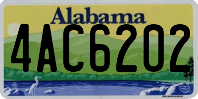 AL license plate 4AC6202