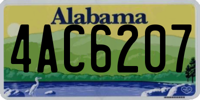AL license plate 4AC6207