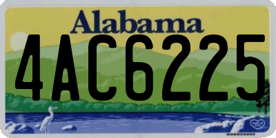 AL license plate 4AC6225