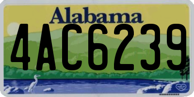 AL license plate 4AC6239