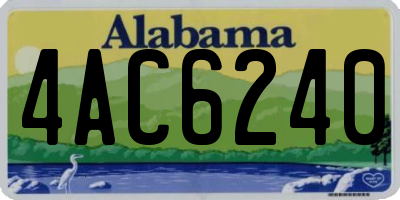 AL license plate 4AC6240